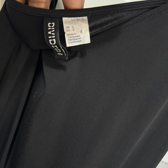 H&M Black Slip Dress with Rhinestone Straps – Size Large - Picture 3 of 6